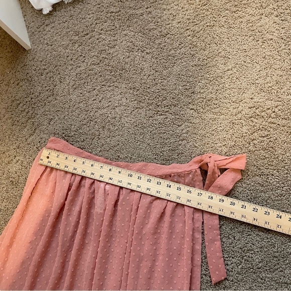 Time And Tru Swim Coverup Womens Large 12-14 Pink Side Tie See Through - Picture 6 of 6